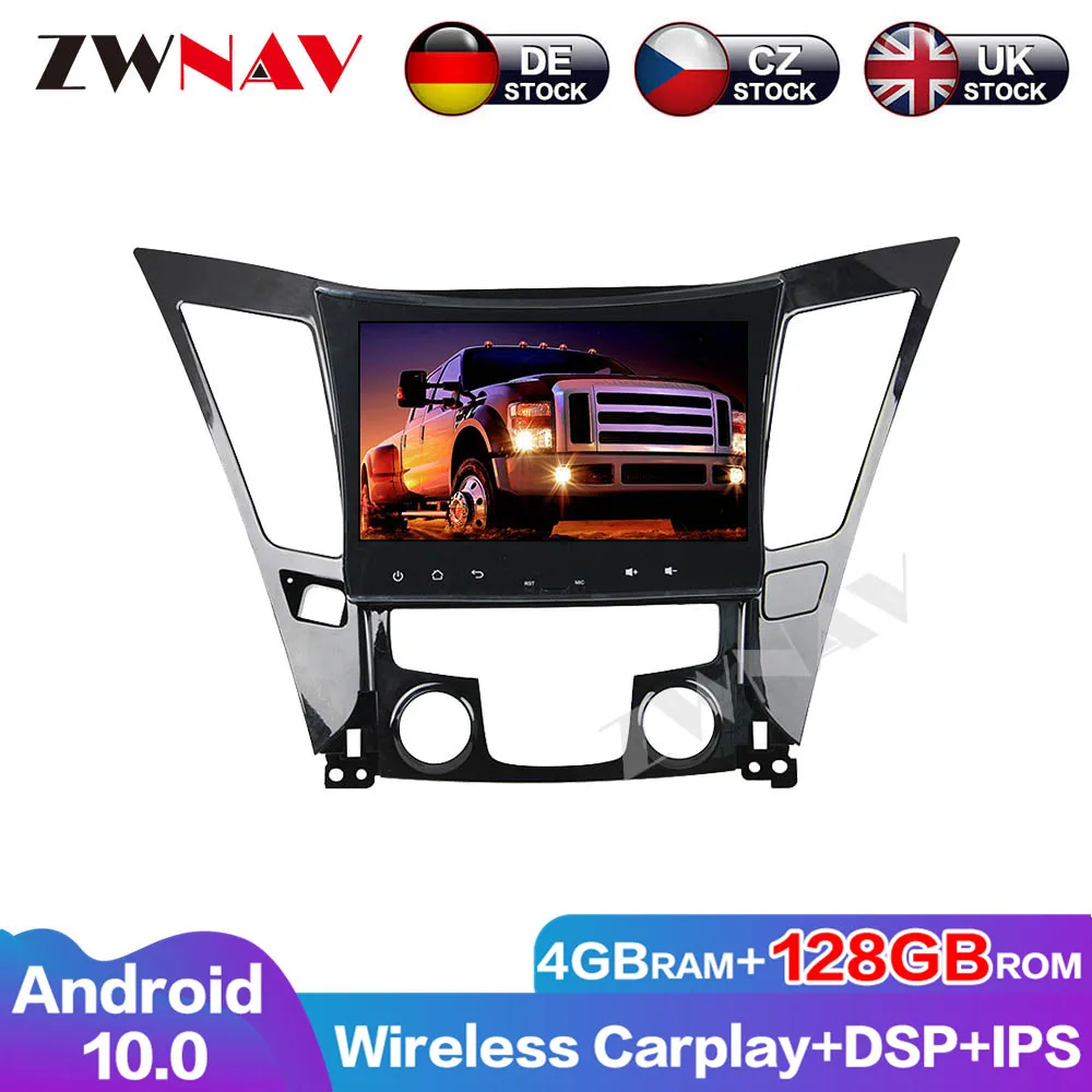 Stereo Multimedia Audio Navigation Android10 128G Car GPS DVD Player Auto Radio DSP For Hyundai Sonata Head Unit