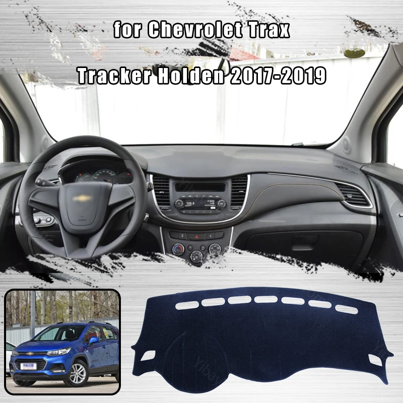 Car Dashboard Avoid Light Pad Instrument Platform Desk Cover Mat Carpets for Chevrolet Trax Tracker Holden 2017-2019