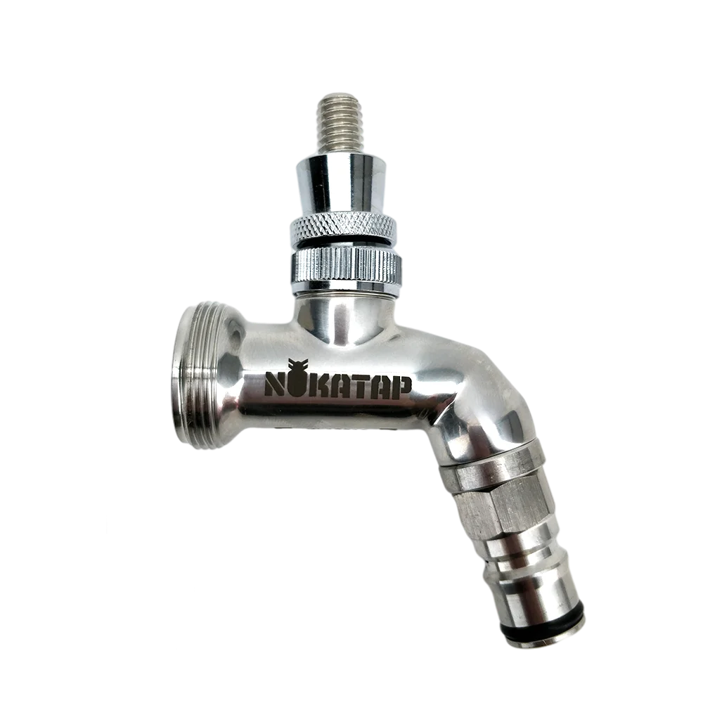 KegLand NUKATAP   Stainless Steel Draft Beer Tap Faucet   (Free  Plastic Handle Included)  Home Brewing