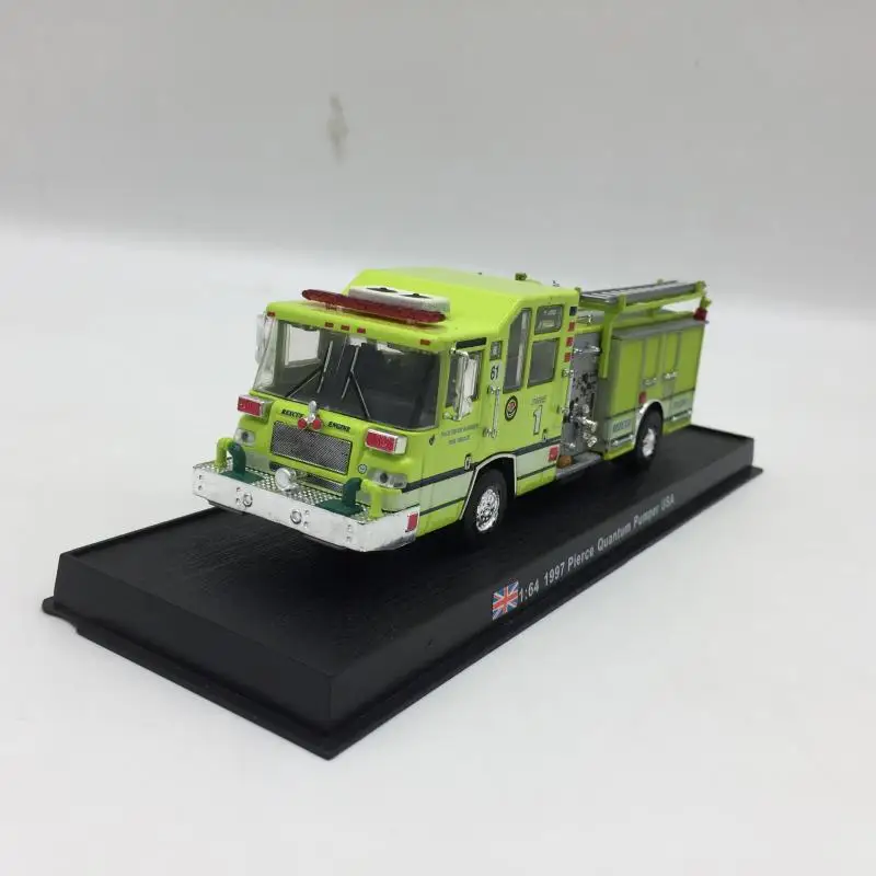 1:64 1997 Pierce Quantum Pumper Pump Fire Truck Alloy Car Model Static Display Collection Souvenir Gift Toys for Boys