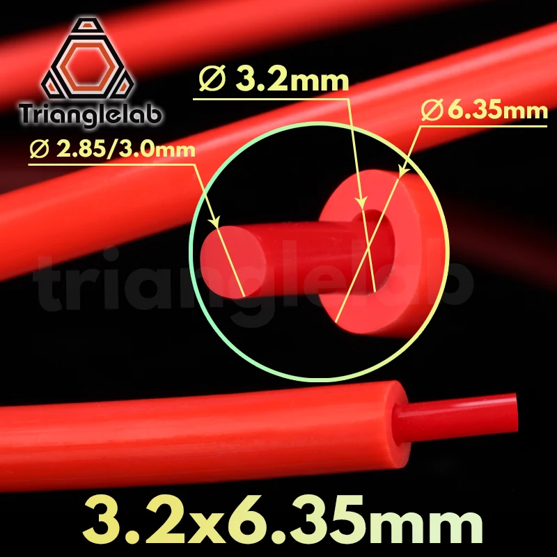 

Trianglelab 3.2X6.35MM High Quality Customization PTFE Tube Teflonto hotend Bowden Extruder 2.85/3.0mm filament tube Extrude