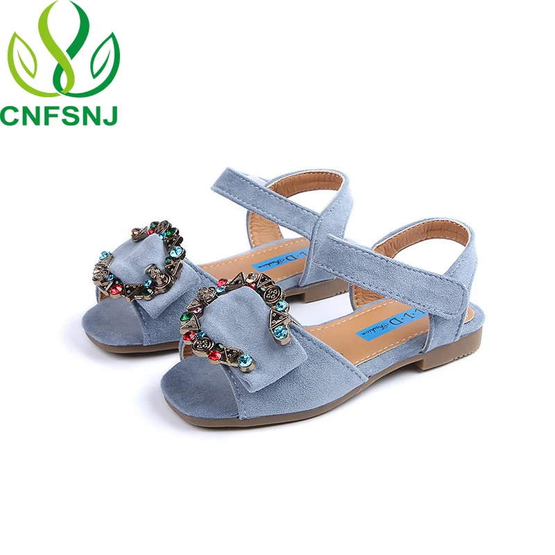 CNFSNJ new girls sandals shoes for baby cute design casual high quality kids Rhinestone fashion summer sneakers 26-36