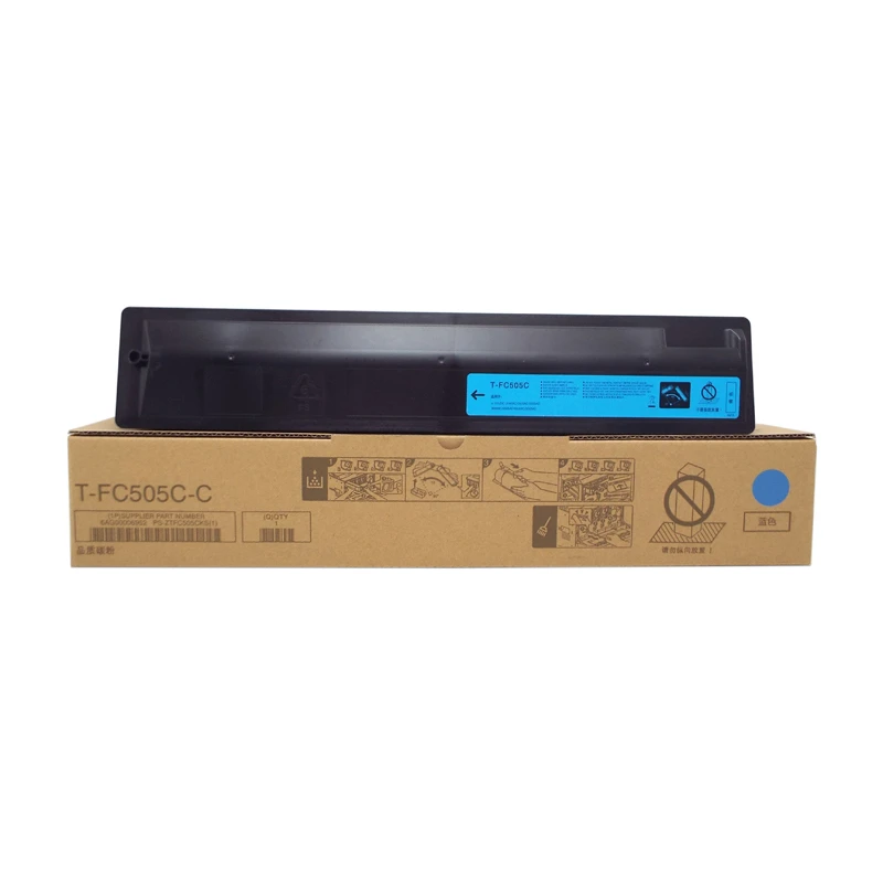 Compatible refilling colors FC505 toner cartridge used for Toshibas E-studio 2000A/2500AC/2505AC/3005AC/3505AC/4505AC/50 Cyan