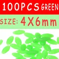 100 piezas de 4x6 mm, color verde