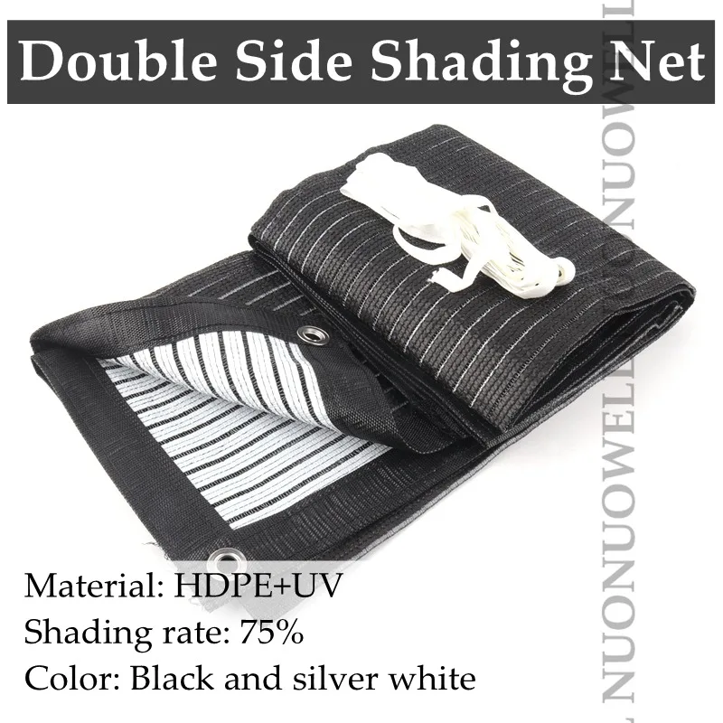 

New Style Black And white Double Side Shading Net Anti-UV HDPE Garden Yard Succulent Plants Sunscreen Balcony Safety Privacy Net