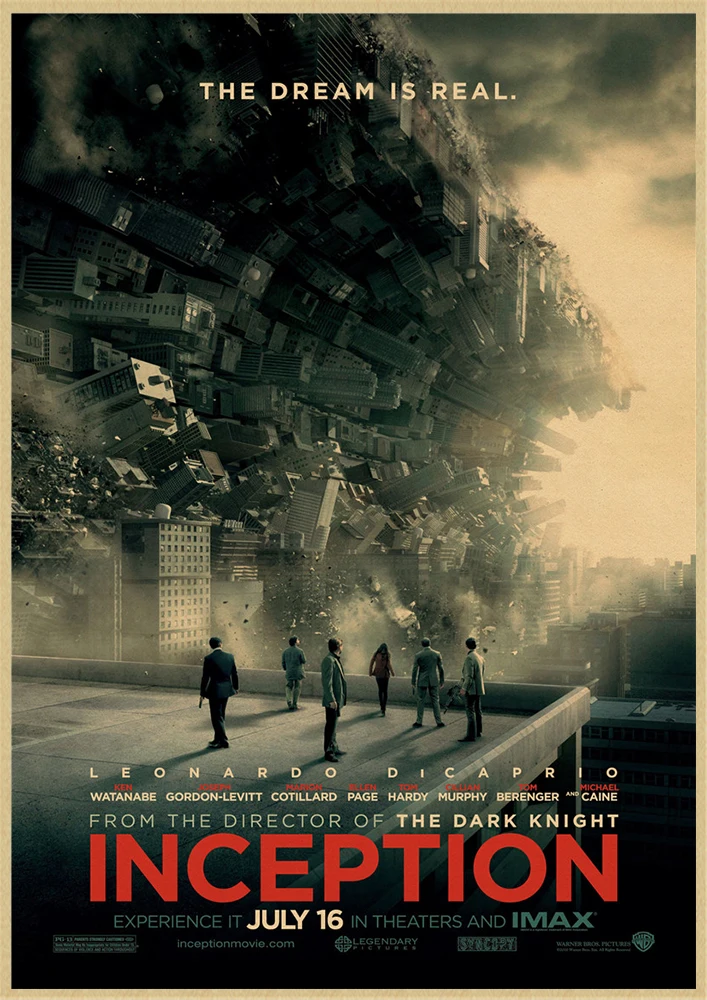 Vintage Poster Inception classic movie poster retro kraft paper drawing core retro poster