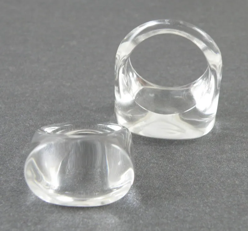 Wholesale 80pcs Transparent  Clear Lucite Resin Nail Art Rings,8 Shape mixed,CPAM free Shipping