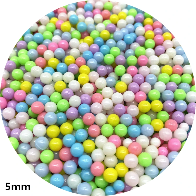 3 4 5 6 8 mm Candy Color NO Hole Beads Acrylic  for Jewelry Making Handmade Kids Toys DIY #RoLi