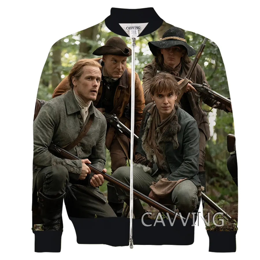 CAVVING 3D Printed  TV Outlander Zipper Bomber Jackets Men Overcoat Mens Coat Zip Up Jackets for Women/Men