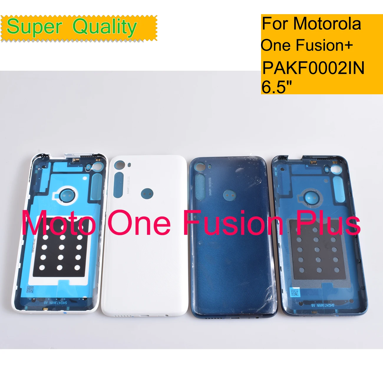 10Pcs/Lot For Motorola Moto One Fusion Plus Housing Battery Cover Back Cover Case Rear Door Chassis Shell One Fusion+Replacement