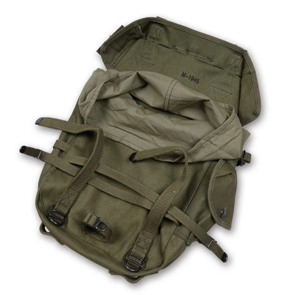 WWII WW2 UNS ARMEE M1945 OBEREN PAKET PACK SUBPACKAGE LEINWAND TASCHE WANDERN RUCKSACK