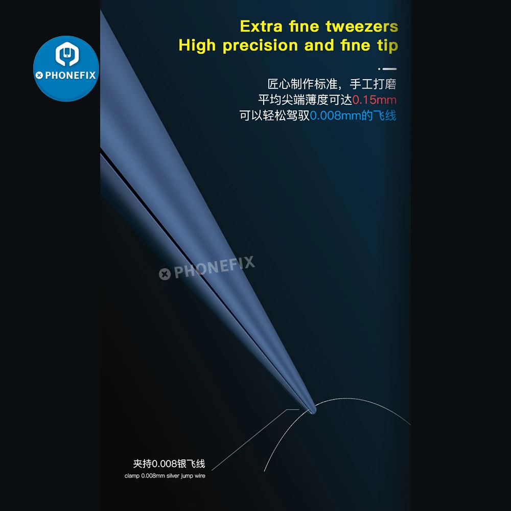 Pinzette in lega di titanio impronte digitali Ultra-precision Fly Line telefono microscopio BGA scheda madre riparazione Chip pinzette antimagnetiche