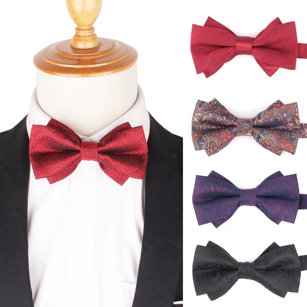 Wedding Bow Tie For Men New Red Bowtie Tuxedo Adjustable Bow ties For Wedding Party Groomsmen Bow ties Butterfly Gifts Cravat