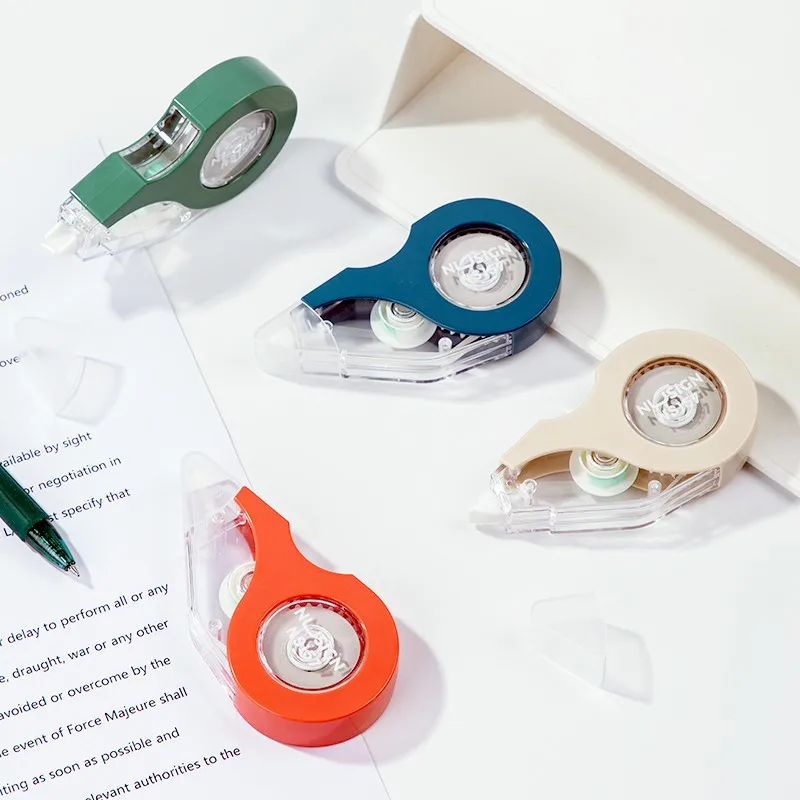 4Pcs Deli Nusign Portable Correction Tape for Kids Student 5MMx12M Error Eraser Tape Scrapbooking for Diary School Stationery