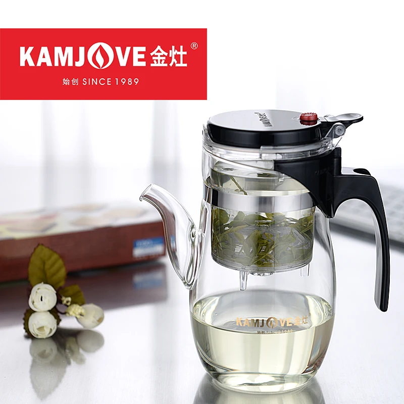 Various Kamjove Glass Kungfu Teapot PiaoYi Bei Convenient Teacup Kungfu Tea Set Press AUTO-OPEN Art Tea Cup