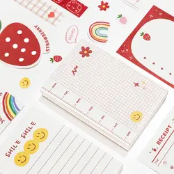 Sharkbang New Arrival Strawberry 100 Sheets Kawaii Memo Notepad Paper To Do List Memo Note Pad Planner School Stationery