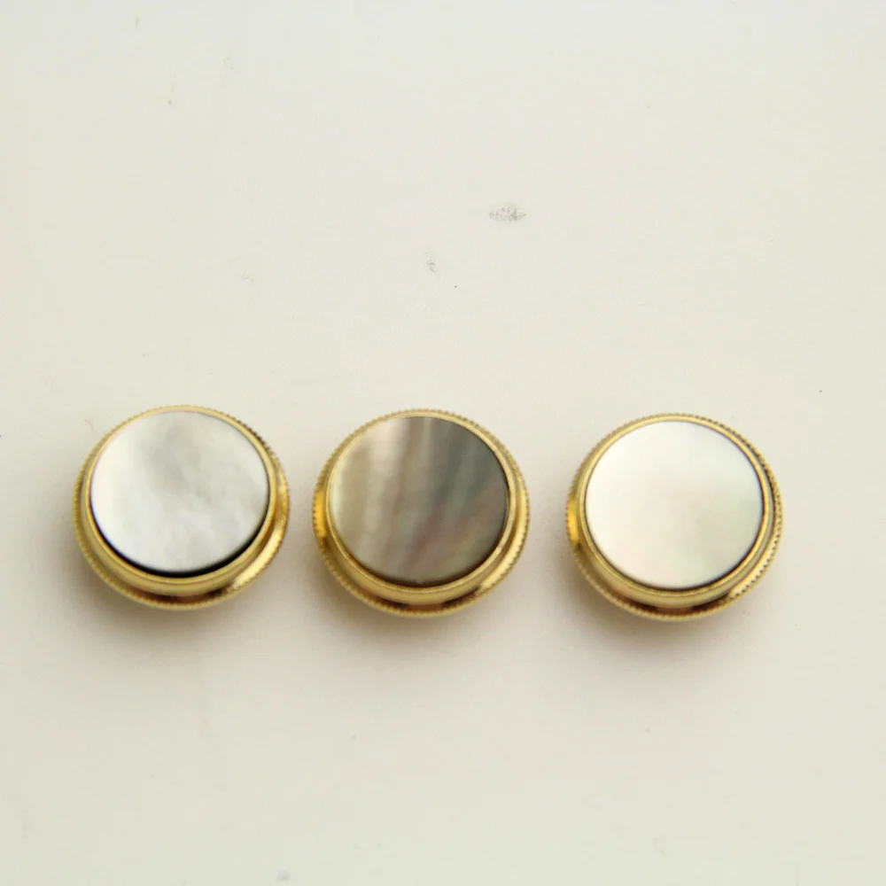 3Pcs Abalone Shell Finger Key Buttons Colorful for Trumpet Replacement