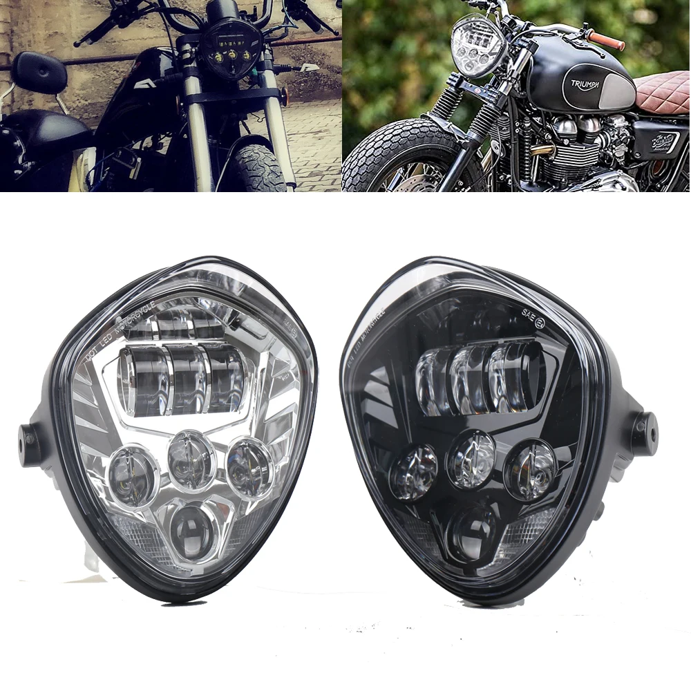 

Universal Motorcycle LED Headlight Assembly DRL Hi/Low Beam with Bracket Clamp for Harley-Honda-Yamaha-Kawasaki-Suzuki