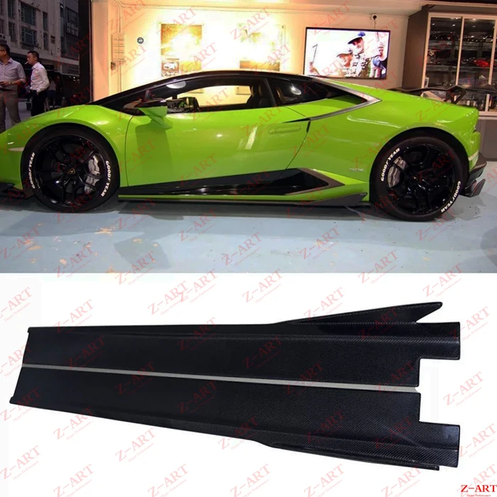 

Z-ART Carbon Fiber Front Lip for Lamborghini LP610 Carbon Fiber Front Side Skirts for Huracan LP610 Side Flap