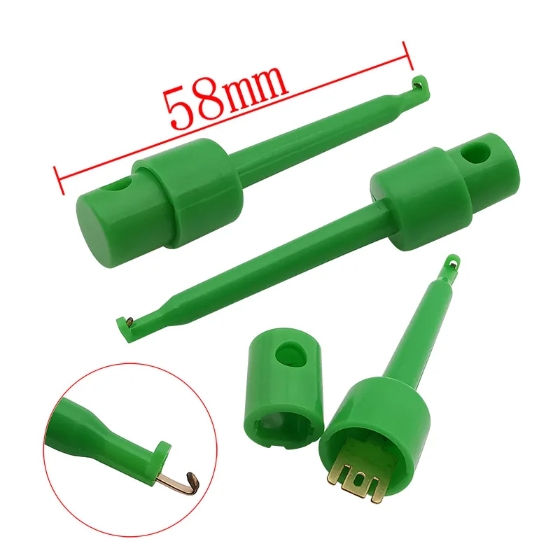 5 sztuk 58mm pojedynczy testowy hak zacisk zaciski krokodylkowe sondy testowe zacisk do testowania elektronicznego multimetr IC Grabber sondy haki — zdjęcie 5