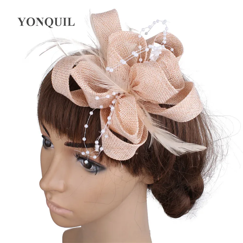 Feamal Ladies Formal Dress Wedding Headwear Hair Clip Ladies Hair Fascinator Accessories Hair Clip With Fancy Feather Headdress