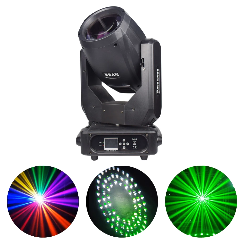 New Beam Double Prism 10R 275W Moving Head Spot Light DMX512 Control For Club Dj Stage Lighting Party Disco Wedding Event