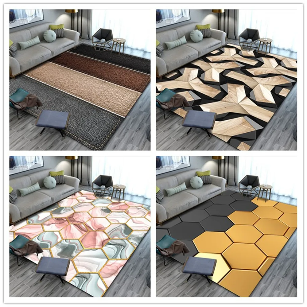 

Modern Geometric Home Decorate Large Carpets for living room bedroom Area Rugs European Parlor Sofa Tea table non-slip Floor Mat