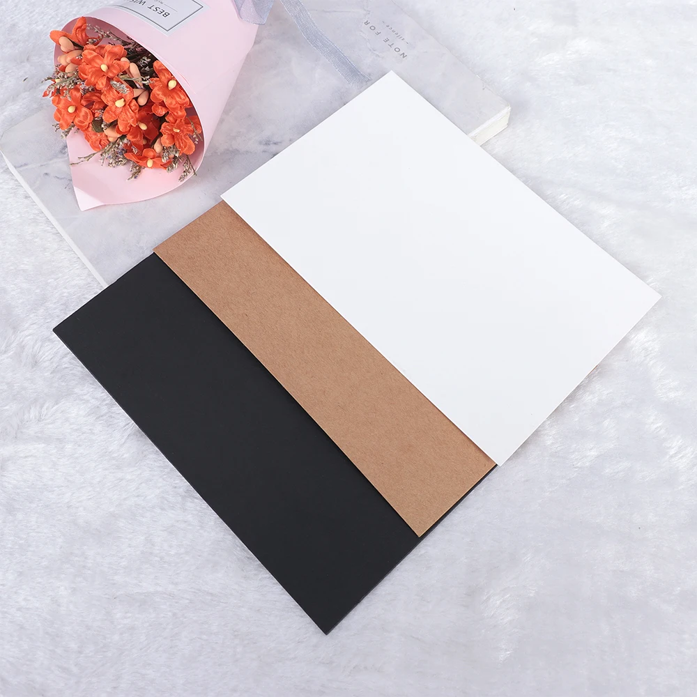 10 Pcs/set Blank kraft Paper Postcard Hand Drawing DIY Graffiti Retrospect Pack Black, Brown, White Blank Greeting Card Crafts