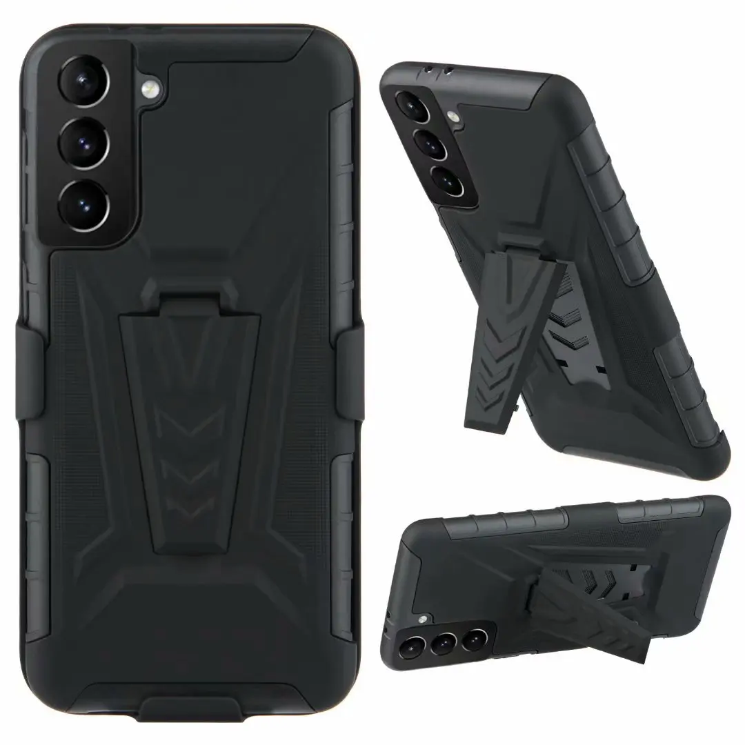 ShockProof Heavy Duty Armour Tough Stand Case With Belt Clip For Samsung Galaxy S21 Ultra/S21+ Plus