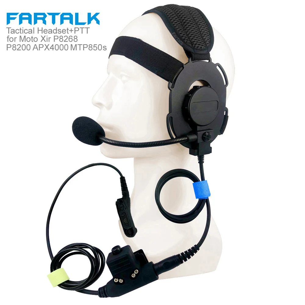 U94 PTT Tactical Headphone Headset for Motorola XiR P8268 P8200 GP328D DP4400 DP4800 MTP850s APX4000 Radio Walkie Talkie FT-03