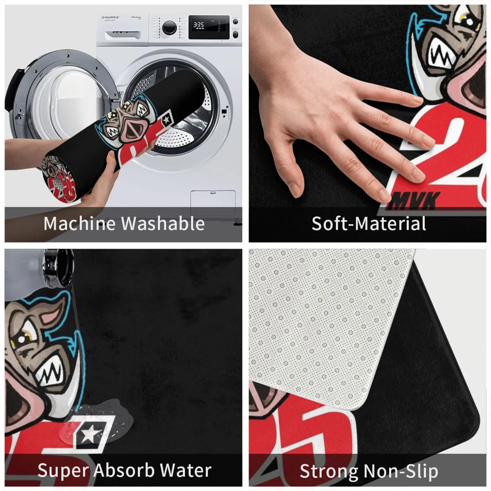 مافريك الخنزير Vinales 25 سجادة حصيرة البساط وسادة فيناليس الناعمة 25 مافريك مافريك Vinales Vi ؟ أليس Mvk Mvk25 #4