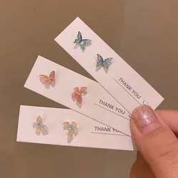 Small Butterfly Earrings for Women Cute 3D Butterflies Stud Earring Set Jewelry Hypoallergenic Sweet Accessories Girls Gift