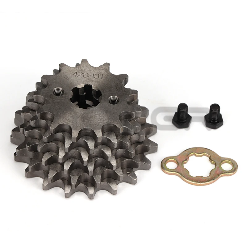 Front Engine Sprocket 428# 20mm 10T-19T For KAYO BSE SSR SDG Dirt Pit Bike ATV Quad Go Kart Moped Buggy Scooter Motorcycle