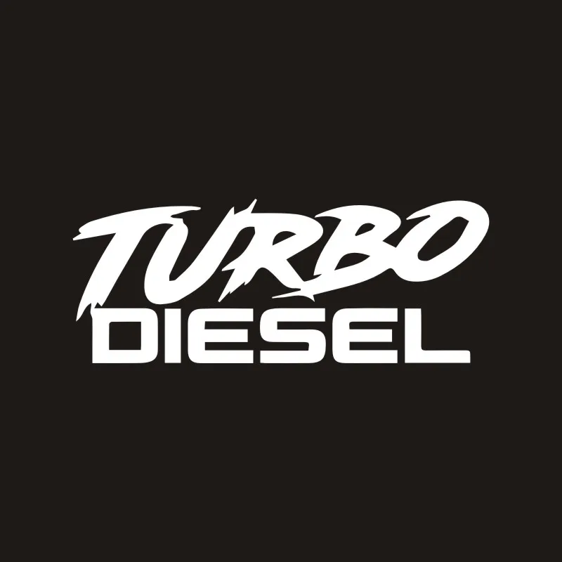 12.9CM*5CM TURBO DIESEL Car Decal Sticker Car Body Stickers and Decals Car Styling Decoration Door Window Vinyl Stickers