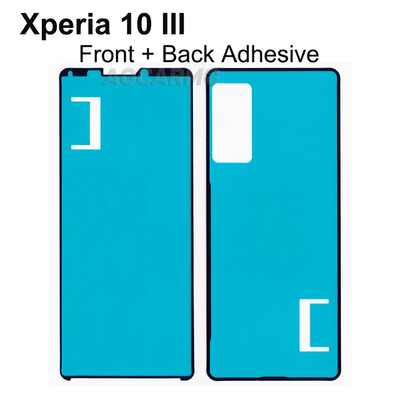 5Pcs/Lot For SONY Xperia 10 III X10III Front LCD Display Screen Adhesive Back Cover Rear Housing Door Sticker Glue Tape