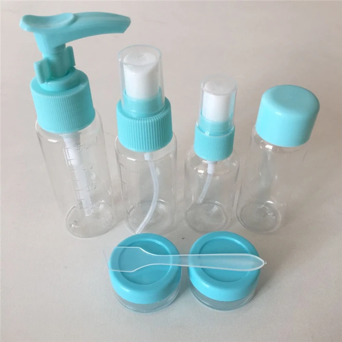 

7pcs/Set Travel Mini Makeup Cosmetic Face Cream Pot Bottles Plastic Transparent Empty Eyeshadow Make Up Container Bottle Storage