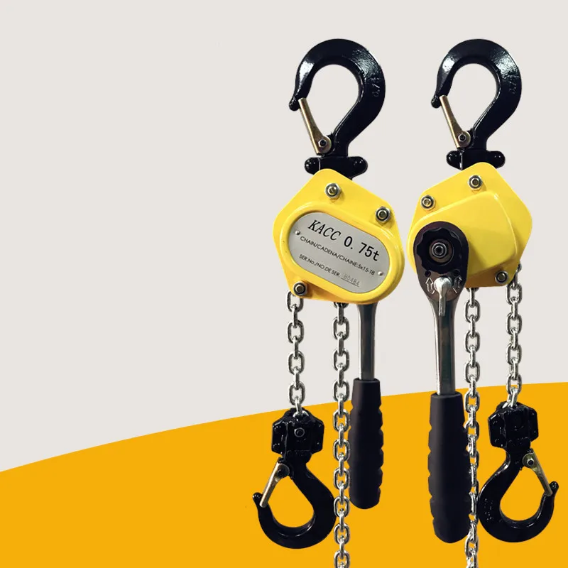 

KACC Mini Hand Chain Hoist Hook Mount 0.25/0.5 Ton Capacity 3Meter Lift CE Certificate Portable Manual Lever Block Lifting