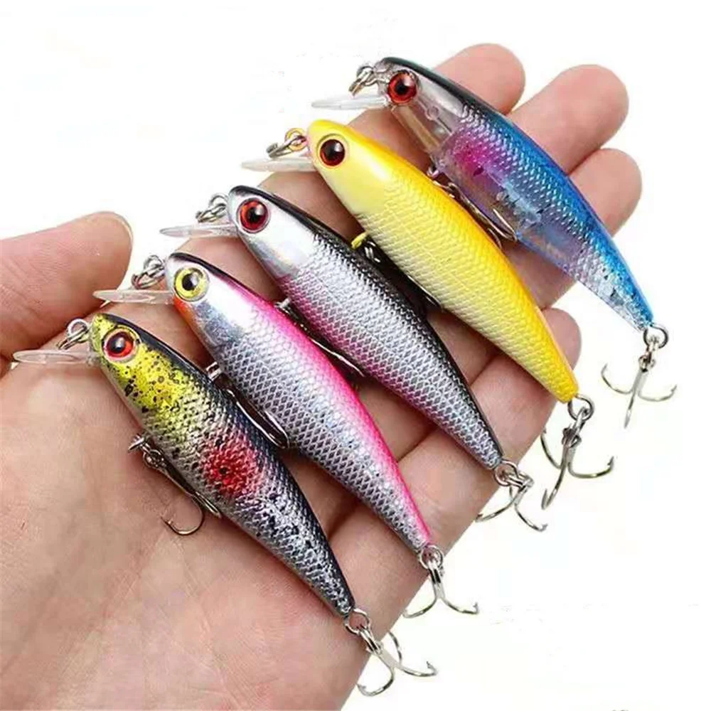 1Pcs 6.5cm 4.5g Slow Sinking Minnow Fishing Lure 3D Eyes Jerkbait Wobblers Professional Hard Bait For Bass Carp Fishing Tackle