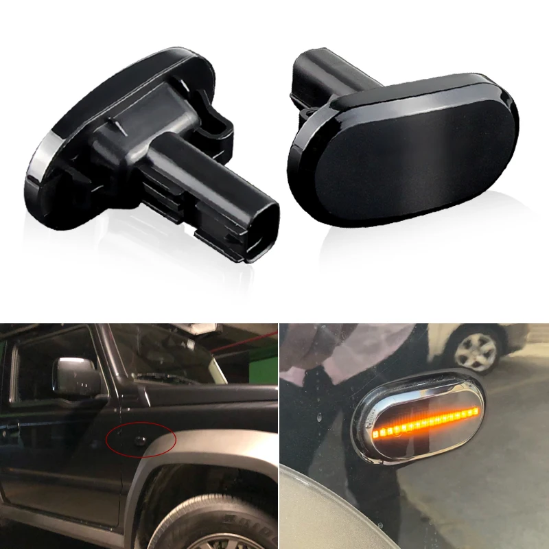 2szt Do Suzuki Jimny B64W JB74 JB23 JB64 Do Mazda AZ off-road JM23W Led Side Marker Flowing Turn Signal Lamp Dynamic Blinker