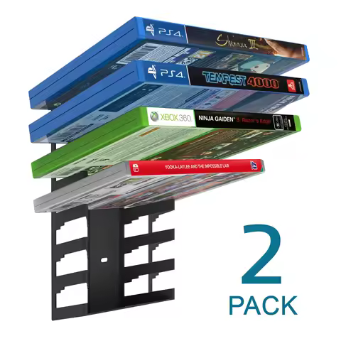 Monzlteck Video Game Case Storage Wall Mount(Compatible for Xbox one/360，PS4/PS5,Nintendo Switch)