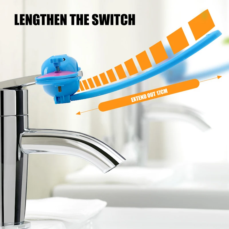Faucet Extender Sink Handle Extender Safe Faucet Extension Attachment Fits Most Faucets Extended by 17 cm for Toddlers Kids