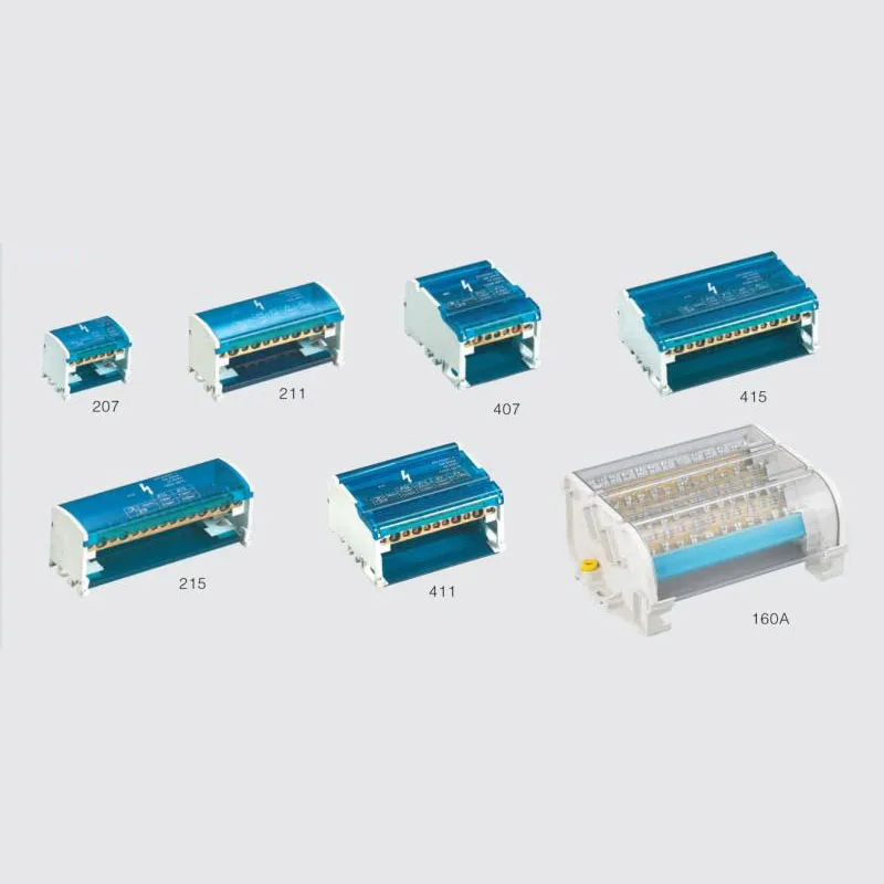Caja de distribución de Riel Din, bloque de terminales 207, 211, 215, 407, 160A, caja de conexiones impermeable de plástico, 1 unidad, 411, 415