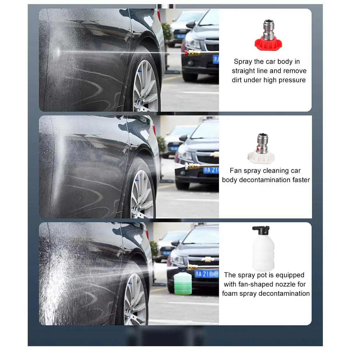 Pistola de lavado de coche de alta presión inalámbrica, generador de espuma, limpiador por pulverización, 3000W, 100bar, batería de 50000mah