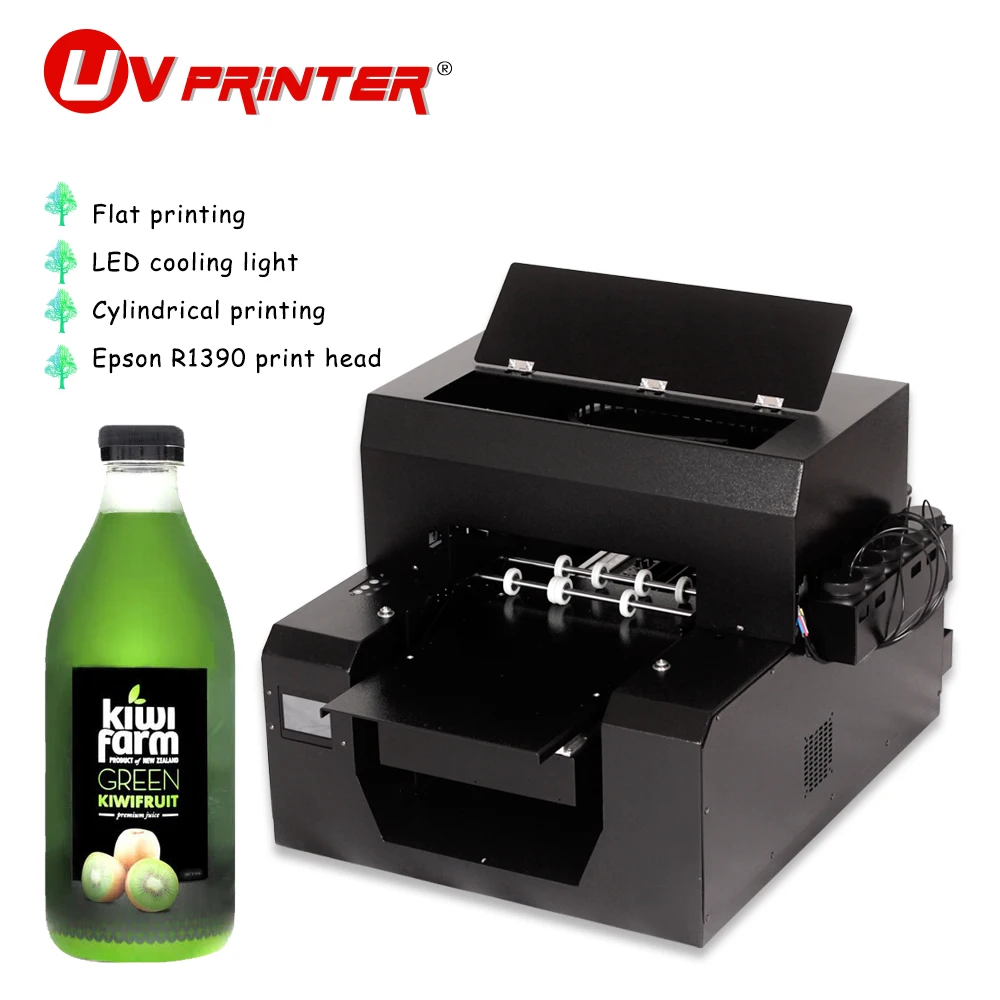 Digital A3 flat-cylindrical all-in-one machine with one-key printing and free quick-drying ink for silicone/plastic/glass/wood