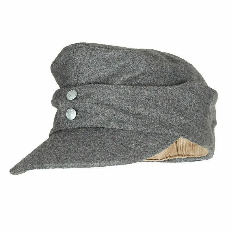 SIZE L OUTDOORS WWII WW2 GERMAN ARMY EM PANZER M43 M1943 FIELD WOOL CAP GREY armyshop2008