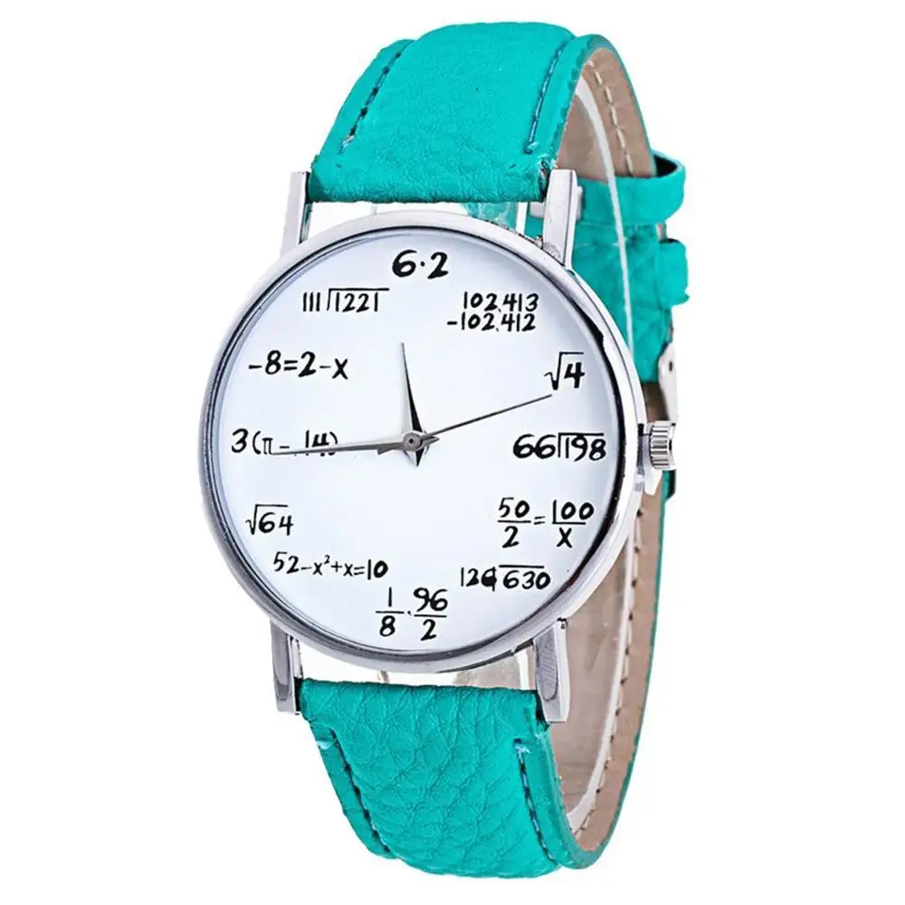 New Leather Band Quartz Wristwatches Fashion Women Watch Ladies Watches Women Mathematical Formula Watch Relogio Mulher Cinturon