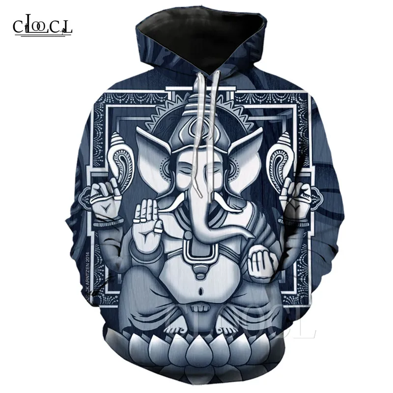 

Lord Ganesha Hoodies Hip Hop Hoody Print 3D Hindu Elephant-headed God Men/Women Autumn Winter Hoodie Street Style Tracksuit