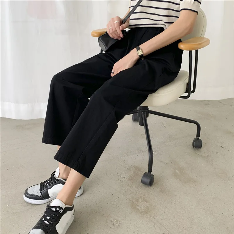 Women Casual Straight Cotton Harem Pants Slim High Waist Female Trousers Spring Autumn Korean Pants Office Ladies Clothing