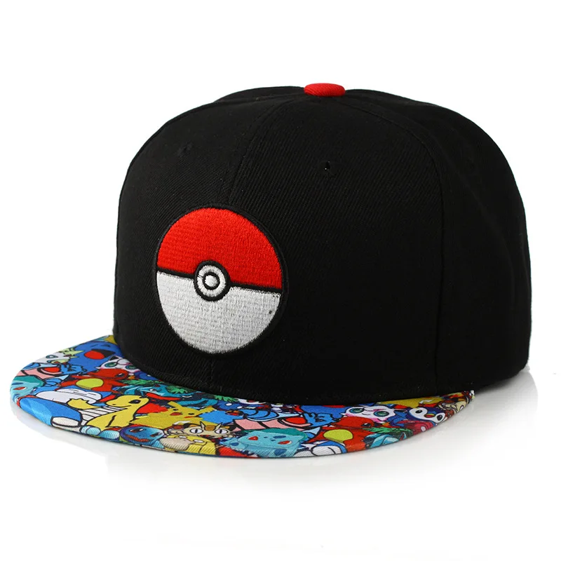 Gorra de béisbol de Anime para niños y niñas, gorro de Pikachu ajustable, Cosplay de Pokemon, Hip Hop