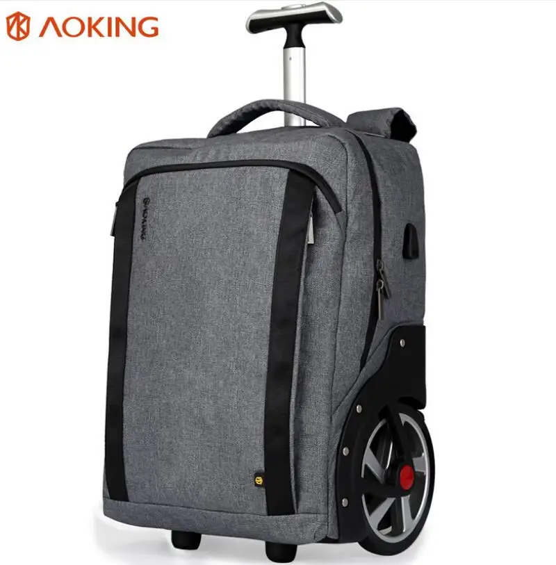 Brand Men's Trolley Bags Wheels Business Travel Rolling Luggage Backpack Travelling Baggage Bag oxford  wheeled backpack bag